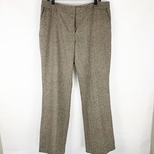 Dalia Collection Wool Blend Brown Boot Leg Pants